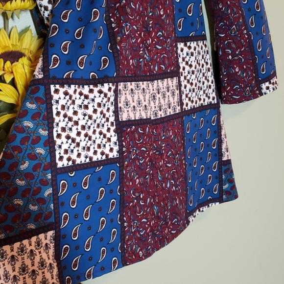 OFF-THE-SHOULDER PATCHWORK DRESS - Picture 3 of 4